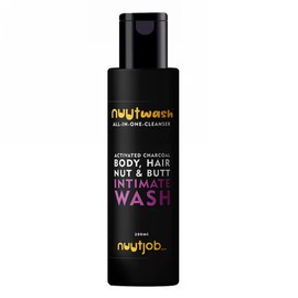 Nuutwash Activated Charcoal All in One Intimate Wash 6.7 Fl Oz | Intimate Nut, Butt, Body & Hair Wash | Ball Deodorant, Hygiene Wash | Natural Ingredients & Essential Oils | For Men-Boys