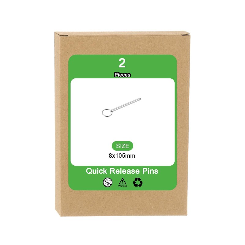 sourcing map 2Pcs 8mmx105mm Quick Release Pins, 316 Stainless Steel