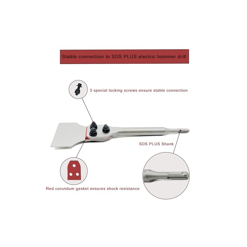 SDS Plus Floor Scraper 3 in. x 12 in. Wide