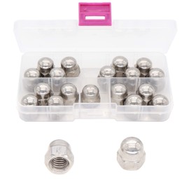 binifiMux 20pcs 3/8-16 Acorn Cap Nuts 304 Stainless Steel