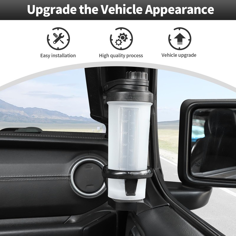CheroCar JL Cup Holder Right-Side Door Cup Holder for Jeep