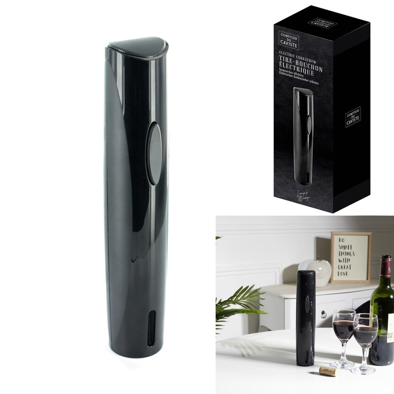 Saveur et Degustation Electric Corkscrew ABS, Black, 5,30 x 5,30