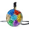 Orgone Metatron Cube Om Necklace, Chakra Crystal Stone for Healing