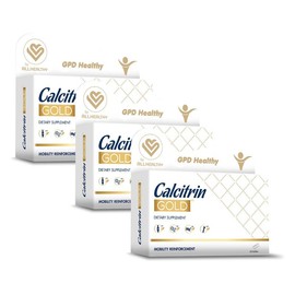 Calcitrin GOLD - Bones and joints Healthcare Fitness Supplement Edible Dietary Calcium Vitamin Tablet:_3 pack