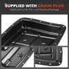 A-Premium Transmission Oil Pan with Drain Plug Compatible with Ford