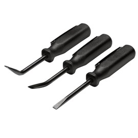 Draper 29729 3pc Mini Pocket Pry Bar Set, 125mm, Black - Straight, 27° and 55° - CRV Blades, Plastic Handle with Pocket Clip