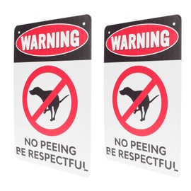 ULTECHNOVO No Peeing Warning Sign, Dog No Peeing Be Respectful Sign Waterproof Iron Sheet Hanging Painting Caution Board Attention Signs for Lawn Yard Outdoor Grass