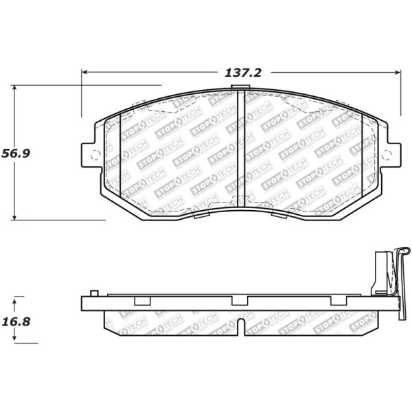 StopTech Street Select Brake Pads - Front 305.1539