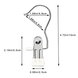 Hangers Clips,Stainless Hooks for Closet Hooks,Laundry Hanging Hooks,Travel Portable Clothes,Boot Tall Towel Hats Socks Pants and Bras (10, Pure White)