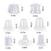 850 Pcs Rubber Earring Backs for Studs 8 Styles Clear