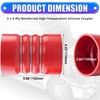 Ailbiuko Silicone Charge Air Cooler Hump Hose 4" X 6"