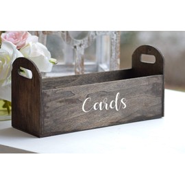 Gold - Cards 7.25" x 3" Vinyl Decal Sticker - V1 - Wedding Gift Box Label - 20 Color Options