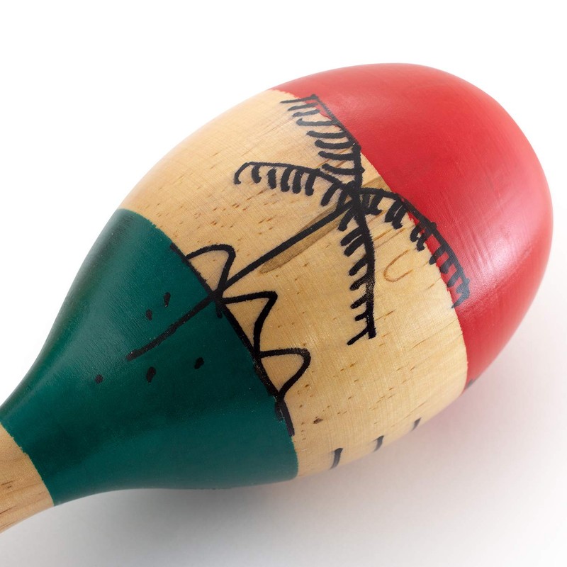 Tiger MAR56-NT Natural Hand Painted Wooden Maracas