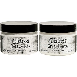 Ranger - Tim Holtz Distress Tim Holtz Distress 2020 Grit Paste - Translucent and Opaque - Two Jar Bundle