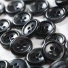 80 Pcs 3/4inch Large Black Buttons for Sewing Round Resin