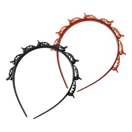 Pack of 2 Hair Bands with Clips, Braided Hair Clips, Hairstyle Hairpin, Braided Headbands, Hairstyle Aid, Hair Pins Hairdressing Supplies