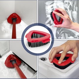 Nnicorns Spin Mop Scrubbing Brush Replacement Head Compatible with Vileda Turbo Mop and Floor Brushes Mop, Triangle Hard Bristles Cleaning Brush for Bathroom, Kitchen, Pool, Patio, Pack of 2