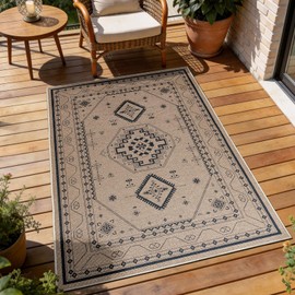 Nestiva 3x5 Washable Non Slip Faux Jute Rug, Durable Boho Hallway Runner Rug, Non Shedding Low Pile Indoor Outdoor for Patio, Entryway, Porch, Garden, Rustic Farmhouse Kitchen Rug