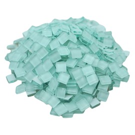 Yuvori 0.5kg Square Crystal Mosaic Tiles 1cm DIY for Bathroom, Living Room, Kitchen, Balcony (White)