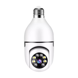 AbecxEye 2K Light Bulb Security Camera 2.4G WiFi Light Socket Camera for Home Outdoor Security Camera Two-Way Talk,AI Detection,Full-Color Night Vision,Auto Tracking,Light Alarm,24/7 Recording