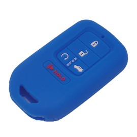 WEIBISS 2Pcs Silicone Key Fob Cover Protector Keyless Jacket Holder for Honda Civic 2016 2017 2018 2019 2020 2021 Accord Pilot CR-V, Blue+Purple