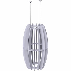 VIVO Acoustic Ceiling Oval Hanging Sound Absorber, Modern Noise Reduction Chandelier, Light Gray, PP-CW03G