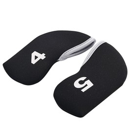 Sword &Shield sports 12pcs Golf Club Iron Head Covers Neoprene Iron Cover 3-LW Protect Case (Black)