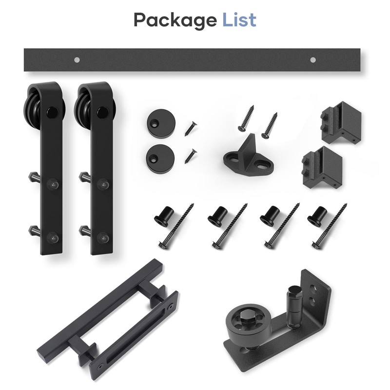 EaseLife 4 FT Sliding Barn Door Track and Handle Hardware