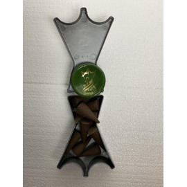 Ansaam Incenses *New Scent* Al Aqsa Cones—15 CT Light, Refreshing, Made with Flowers, Oils, Fragrant Woods, and Fruits. Comes in a Crown Container with a Ceramic Plate.
