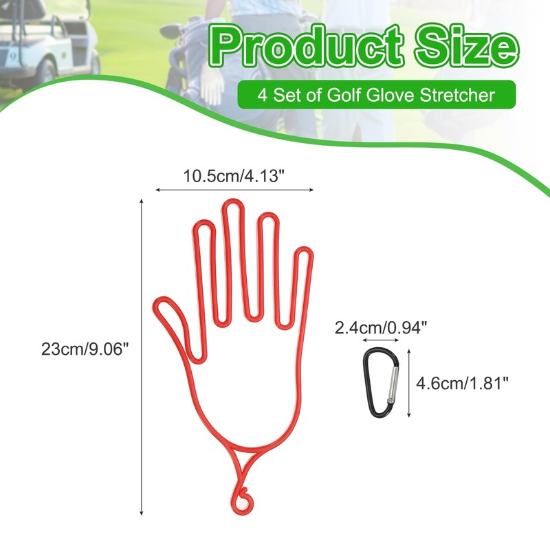 PATIKIL Golf Gloves Stretcher, 4 Pack Plastic Keeper Support Rack