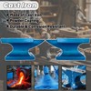 Hyecen Mini Horn Anvil Set,3Lbs Forged Iron Anvil with Rubber