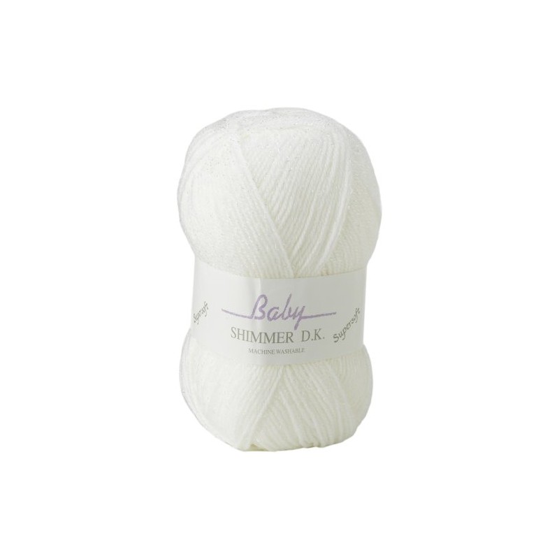 James C Brett Baby Shimmer DK Wool/Yarn - BS4 White