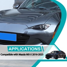 Hudiriy Car Front Bumper Tow Hook Cover Compatible with Mazda MX-5 2016-2023 Trailer Cover Cap，Tow Hook Cap Towing Eye Cap Protection Accessories (Front)