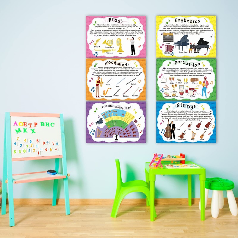Music Posters Musical Instruments Bulletin Board Set Orchestra Posters for