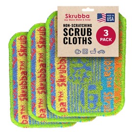 Wet-It Skrubba Non-Scratch Scouring Pad – European Scrubby Sponge for Kitchen, Dishes, Pots, Pans, Glass & Cookware – Durable Reusable Pad with RV Camper Design