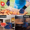 QUWIN BBQ Gloves, Oven Gloves 1472℉ Extreme Heat Resistant, Grilling