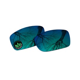 Raydi Polycarbonate Replacement Lenses for Arnette Slickster AN4185 Rectangular Sunglasses - Emerald Green Mirror - Polarized