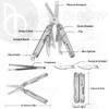 BIBURY Mini Multitool BI2052A, 8 in 1 Keychain EDC Scissors