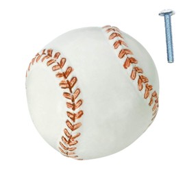 Rok Hardware Go Team Collection Baseball Sport Cabinet Kitchen Home Decor Drawer Door Hardware 1-1/4 Inch Diameter Knob, ROKK43934B
