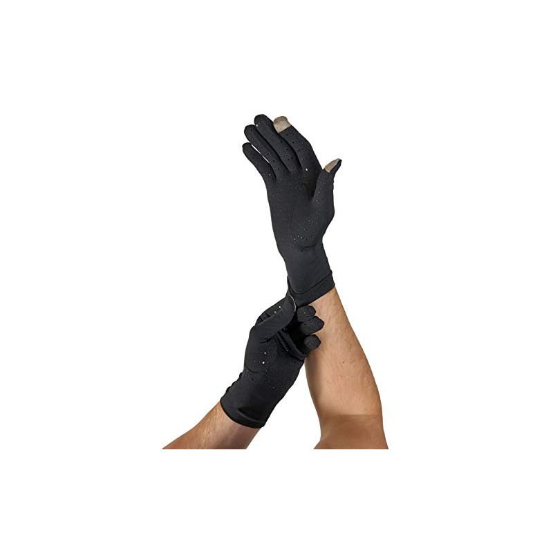 Tommie Copper Full Finger Gloves, Black, Medium