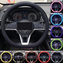 Funda Protectora para Volante de Silicona Antideslizante y Fresca, Cobertura Protectora para Volante de Coche, Funda para Volante de Coche de Material de Silicona, Elástica, Estira