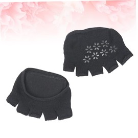 Baluue 2pairs Breathable Peep Toe Socks for Women Heelless Five Toe Design Short Forefoot Socks Black Prevent Blisters and Corns for High Heels and Everyday Wear