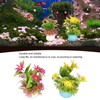 2pcs Artificial Aquarium Plants Silicone Flowers Reusable Resin Pots Fish