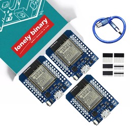 Lonely Binary 3-Pack ESP32 Mini 8MB Double The Flash WiFi Bluetooth Dual Core Development Board Compatible with Arduino (8MB of Flash)