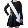 FENDOLE 6 Pack White Blank Sash,Plain Satin Sashes,Sashes for Pageants,DIY