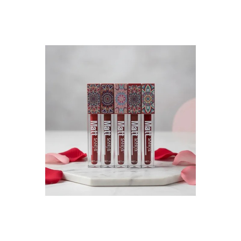 Labiales Líquidos Matte Set 8 Larga Duración Color Intenso