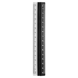 sourcing map Straight Ruler 15cm Metric Plastic Aluminum Alloy Protractor Ruler Geometric Measure Tool for Architect Artist Office, Black