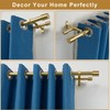 Brass Double Curtain Rods with Cap Finials, Double Curtain Rods
