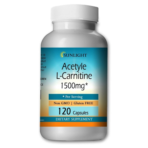 Acetyl L-Carnitine 1500 mg Serving 120 Capsules Best Quality and Price USA SHIP