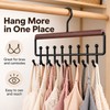 16-Hook Strap Clothes Hanger - Brown Two-Row Organizer for Bras,